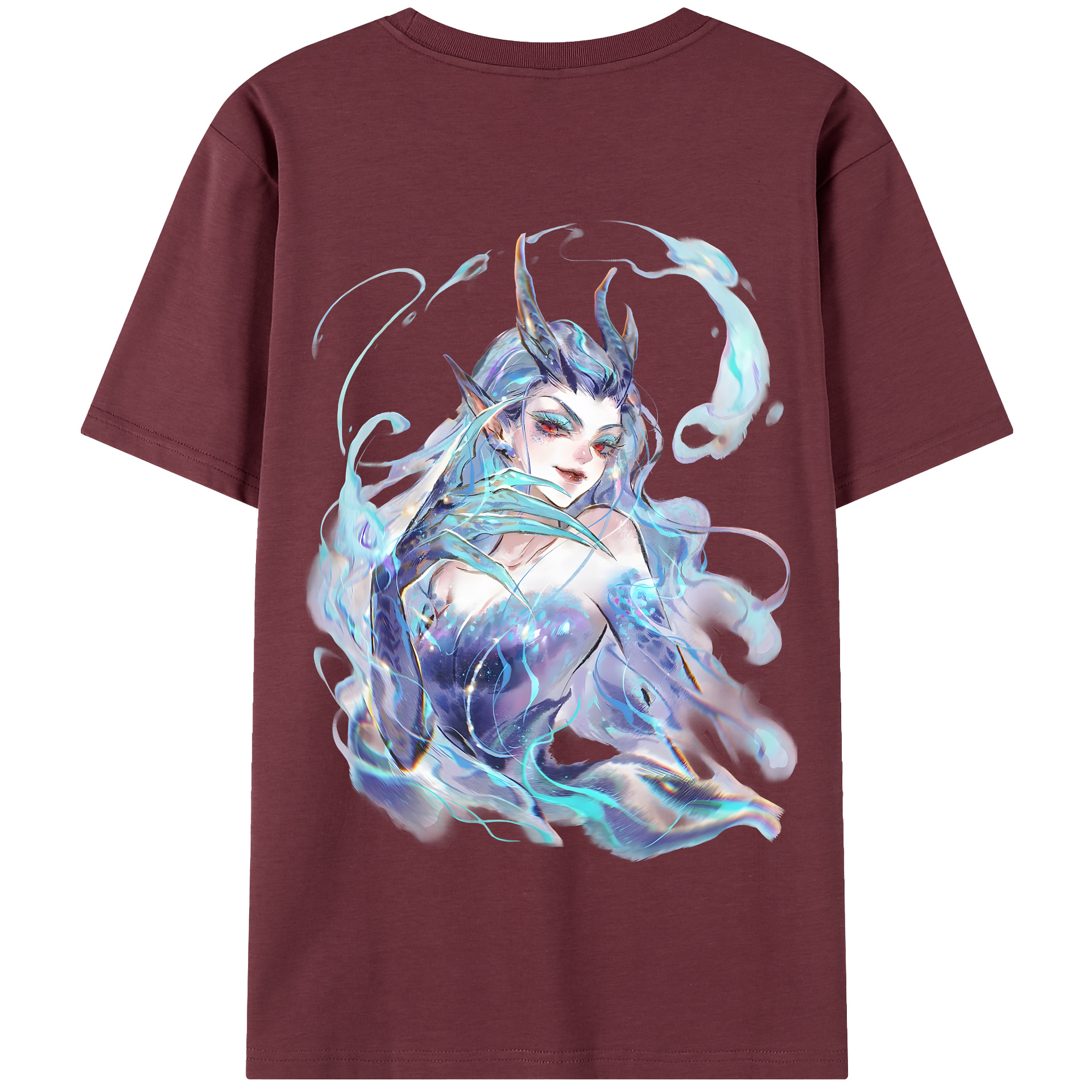 （画像用） Ne Zha 2 ナタ 魔童の大暴れ 綿100％半袖Tシャツ（背面プリント）